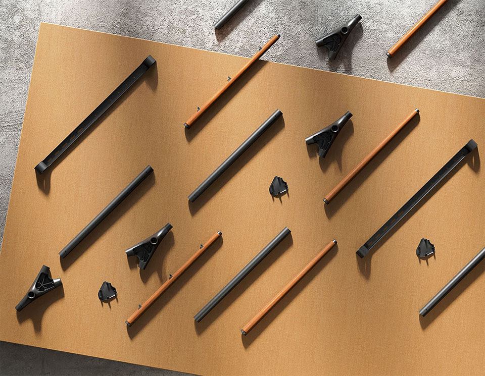Disassemble parts of Easel Studio TV Stand